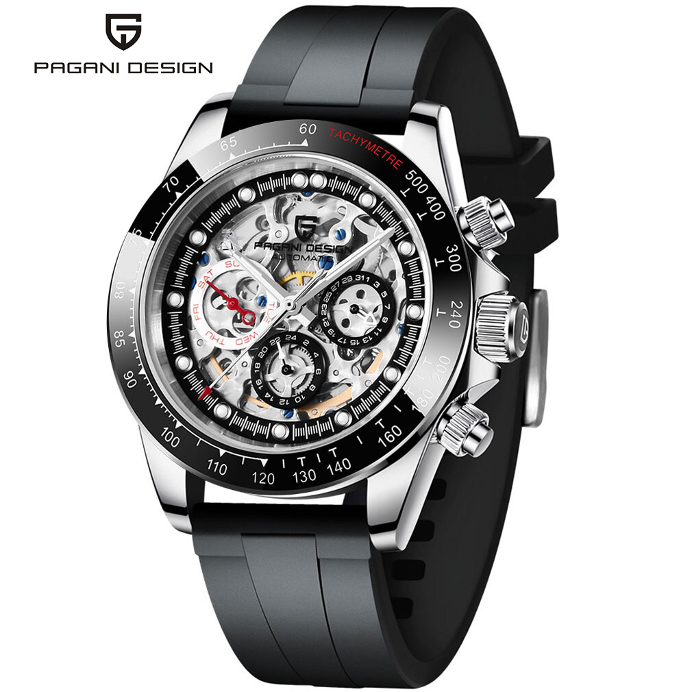 PAGANI DESIGN PD-1653 Fashion Brand Automatic Mechanical Men's Watch Business Stainless Steel 100M Waterproof Wristwatch Rainbow Luxury Watch