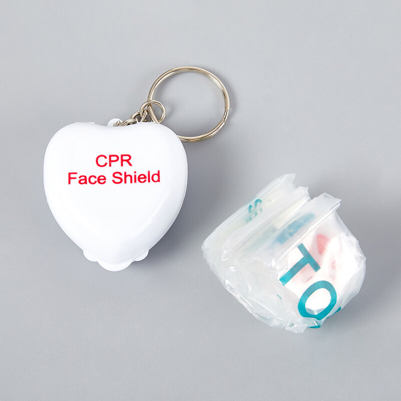 ZHUHAO CPR Resuscitator Mask CPR Face Shield For CPR Emergency Rescue With Keychain Key