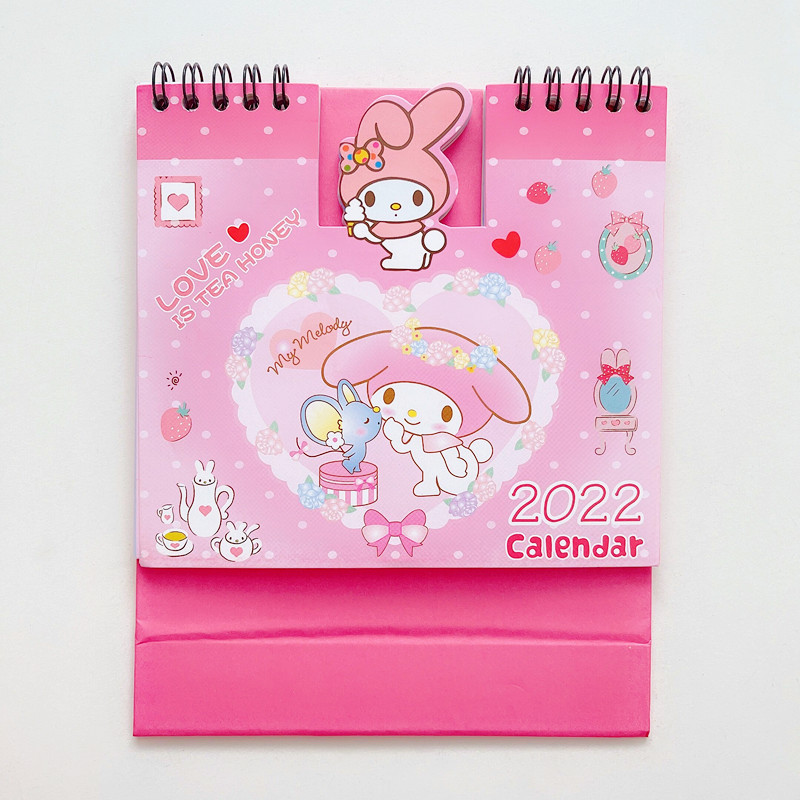 Cute 2023 rabbit desktop calendar punch in calendar student examination monthly calendar cartoon mini calendar unicorn Hello Kitty Gemini Doraemon Snoopy melody stitch
