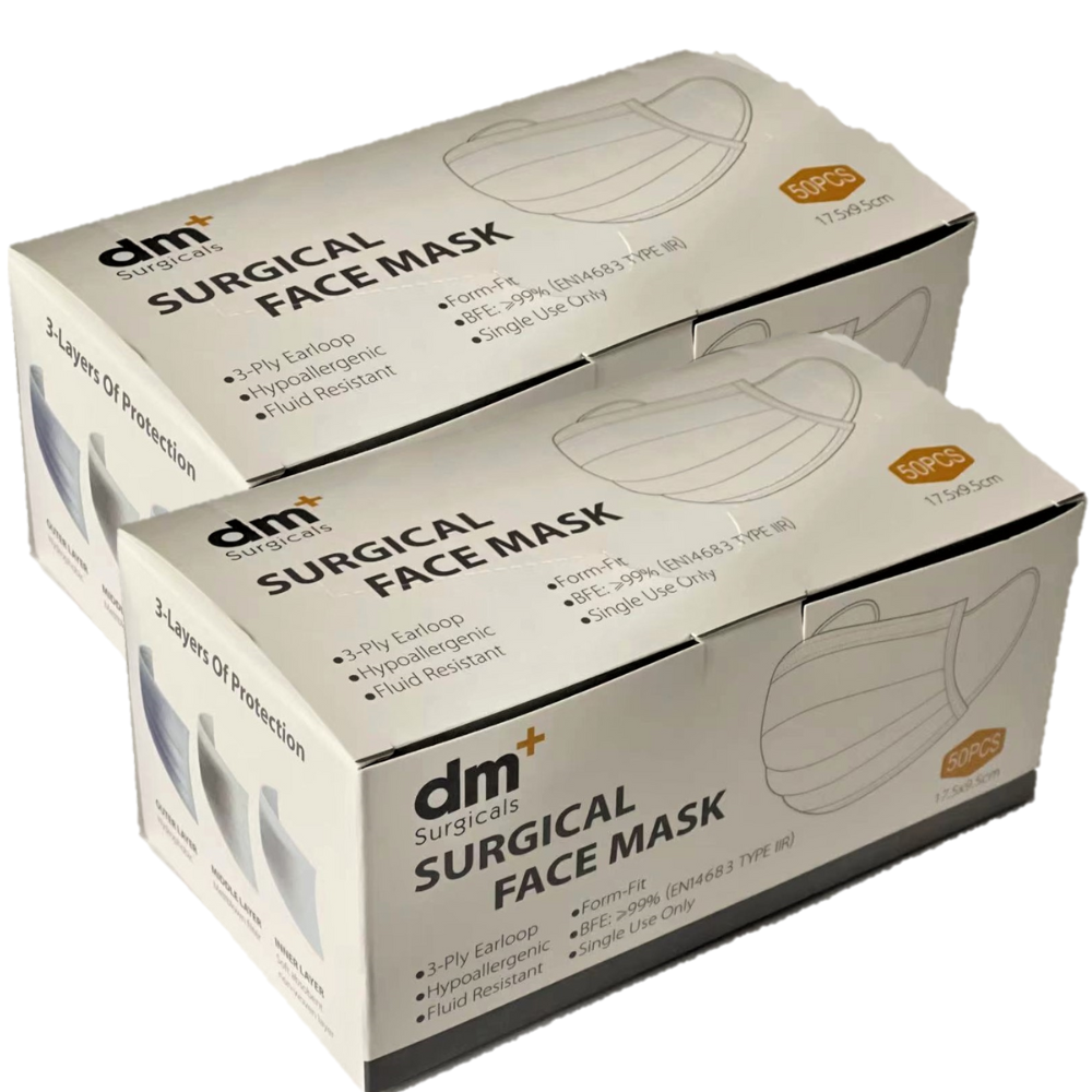 [Bundle of 2] DuoMed Disposable Surgical Face Mask (BFE >95%) 50s