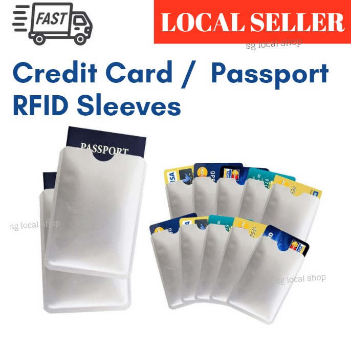 [SG In-Stock] 10pcs Credit Card / 4pcs Passport RFID Blocking ANTI THEFT Safety Sleeve NRIC Touch N Go Paywave Ezlink IC Card Protector Case Holder Protection Wallet