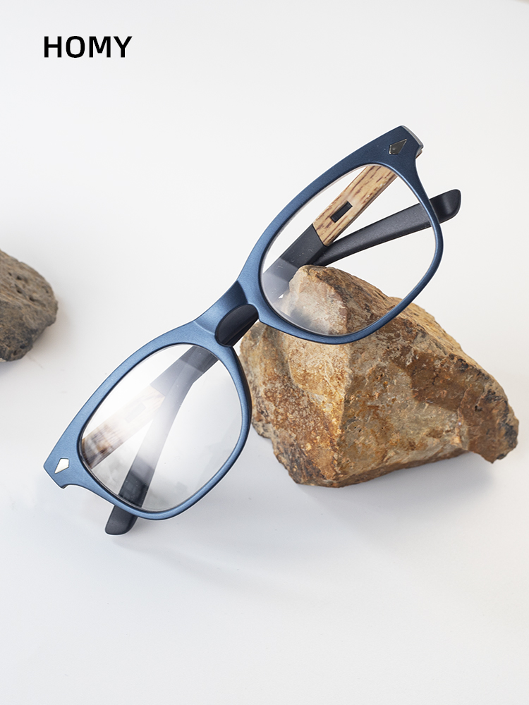 [SG Seller]HOMY Fashion Simple Business HD Presbyopia Eyewear Reading Glasses Wood Pattern Unisex Portable Ultra Light High Quality (Gift for parents)(HM9001T)Blue +100(+1.0)+150(+1.5)+200(+2.0)+250(2