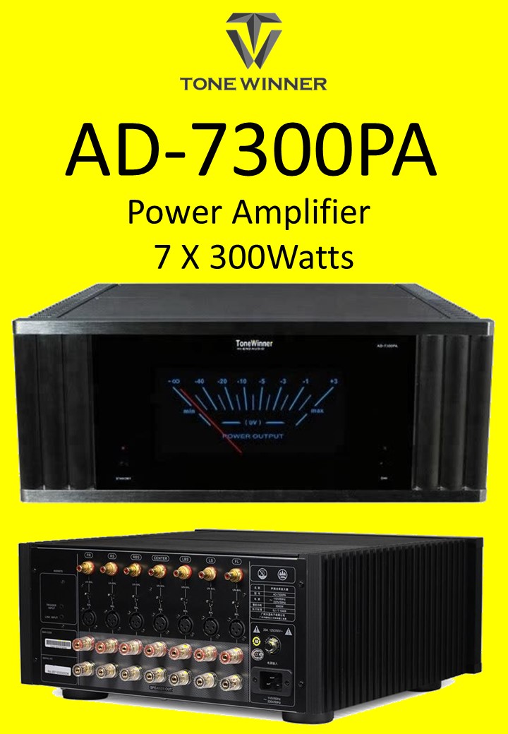 TONE WINNER AD-7300PA Power Amplifier 7 x 300W