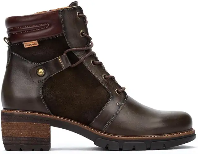 PIKOLINOS womens Pikolinos High-heel Ankle Boot Leather San Sebastia for Woman Color Forest