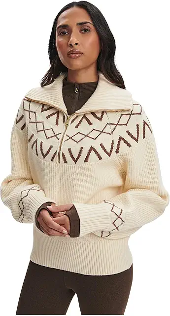 Varley Womens Sigrid Fairisle 1/2 Zip Knit