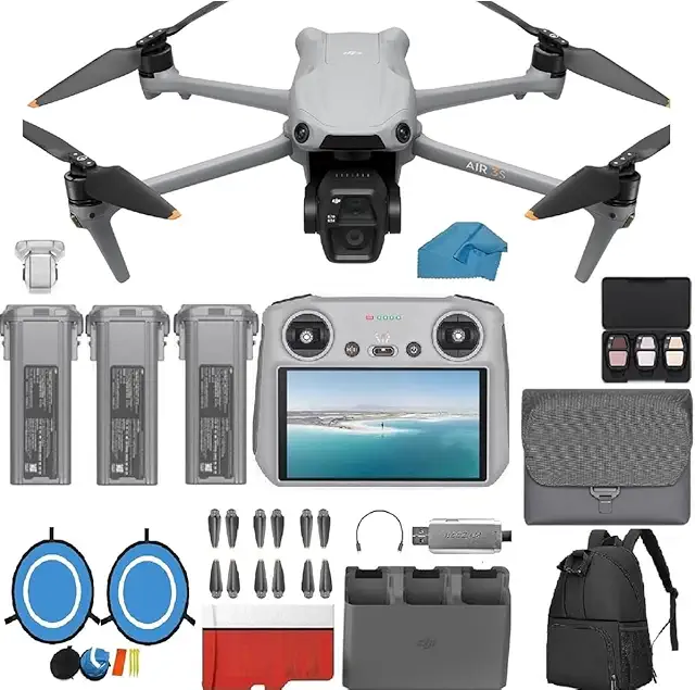 Air 3S Drone Fly More Combo with DJI RC 2 Screen Remote Drone with 4K HDR, 46-Min Max Flight Time