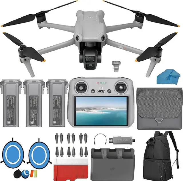 Air 3 Drone Fly More Combo with DJI RC 2 Screen Remote Drone with 4K HDR, 46-Min Max Flight Time