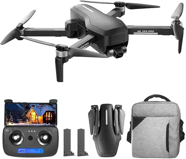 Drone with 4K HD Camera, 5G Wifi FPV Drone, 0-110° ESC Camera, GPS Drones for Adults, 3-Axis Anti-Shake Gimbal, Brushless Motor